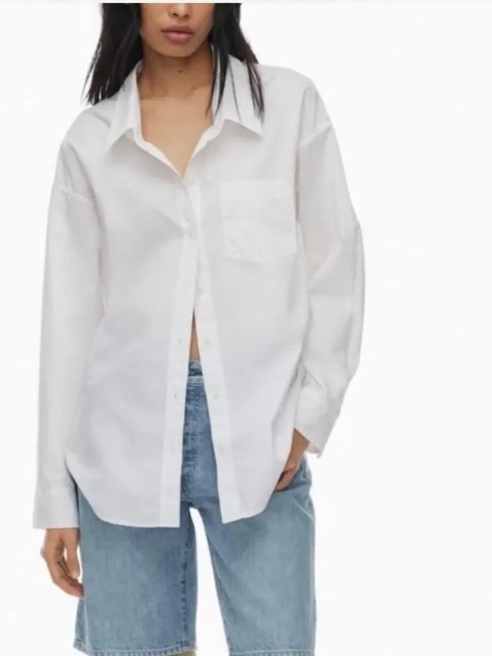 Wilfred Free - White Button-Down Oversized Shirt - size S